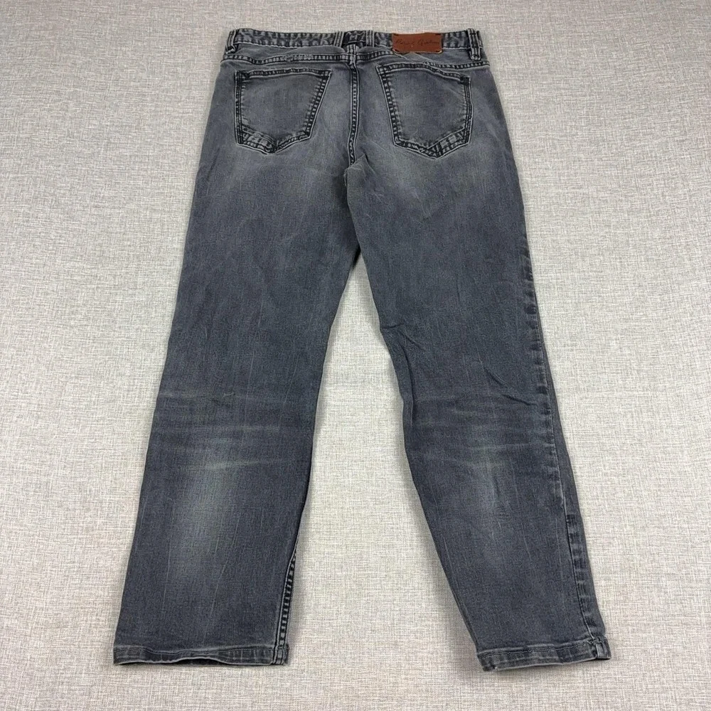 Robert Graham Classic Yates Jeans Mens 31x28 Gray Charcoal Wash Straight Denim